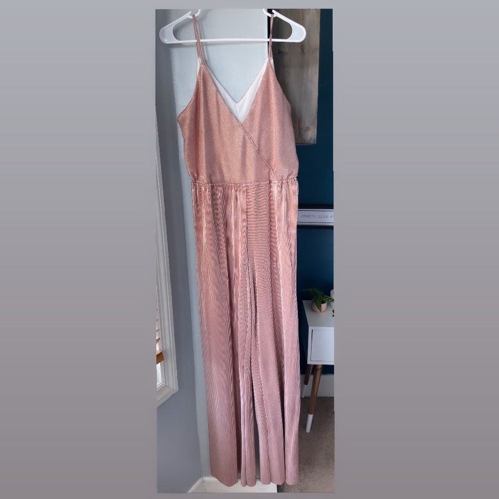 Blush Metallic Jumpsuit